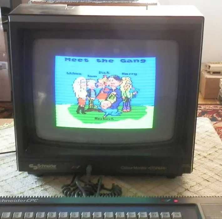 Amstrad Schneider CPC 6128 z monitorem kolorowym