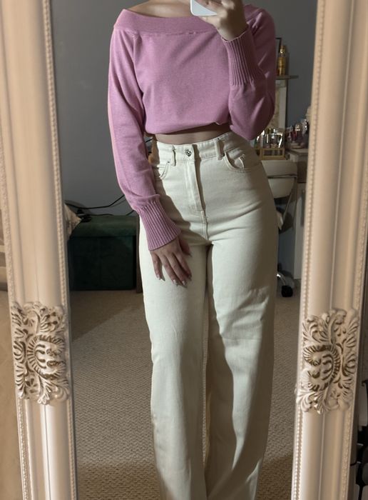 Джинси молочного кольору