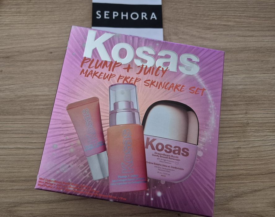 Nowy!!! KOSAS Plump + Juicy Zestaw baza 15 ml serum 30 ml usta 5 ml