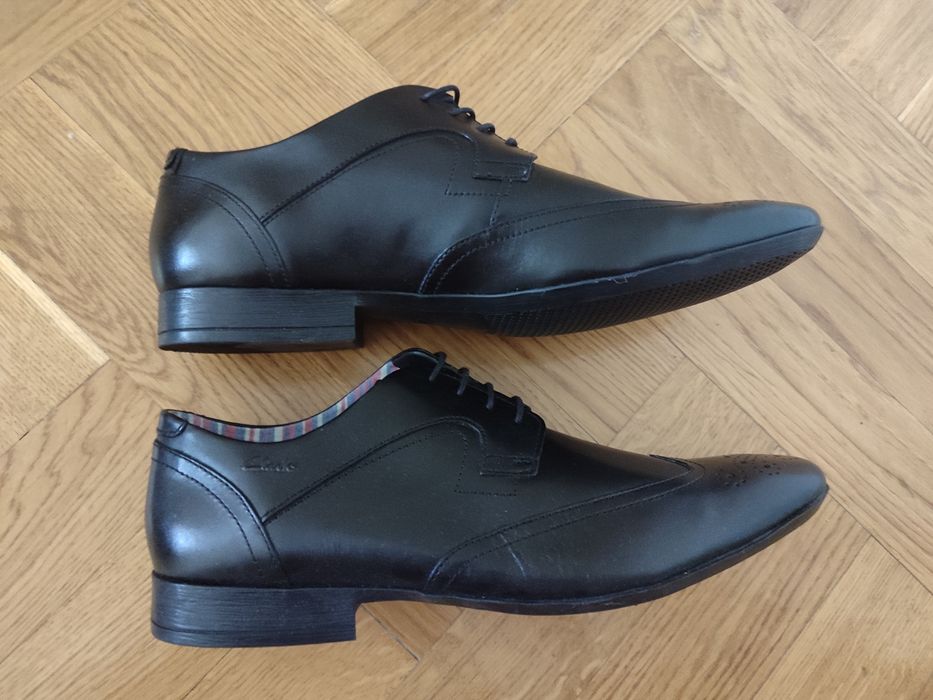 Модельные мужские туфли, дерби, броги Clarks  р 42- 43, 8G