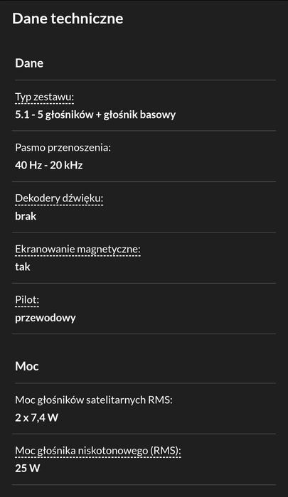 Sprzedam głośniki Logitech 5.1 model X-540