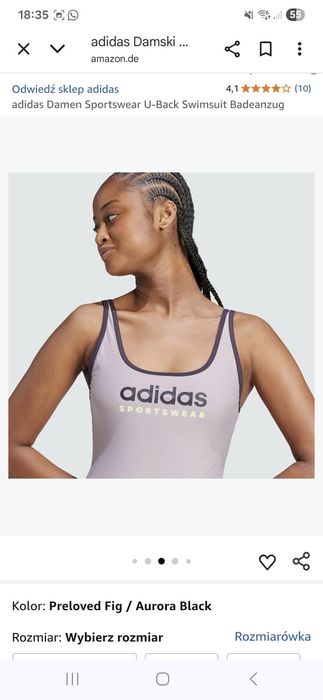 adidas Damen Sportswear U-Back Swimsuit Badeanzug