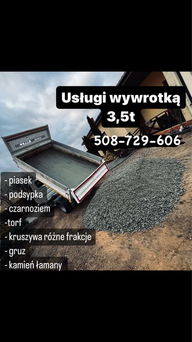 Usługi glebogryzarką separacyjną ,wywrotką , mini traktor , koparka