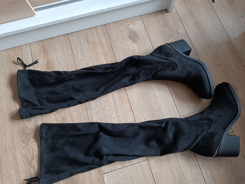 Czarne kozaki za kolano rozmiar 45