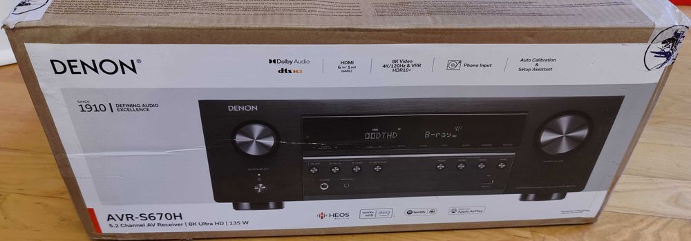 Amplituner 5.2 DENON AVR-S670H - jak nowy