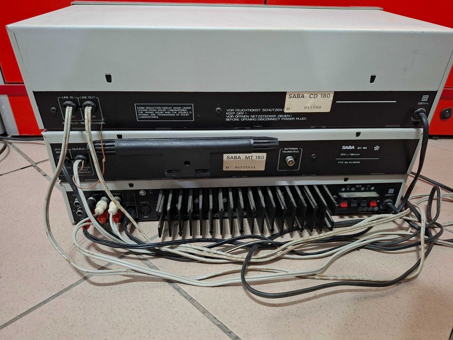 Wzmacniacz SABA MI 180 Tuner Radio SABA MT 180 Magnetofon SABA CD 180 Retro