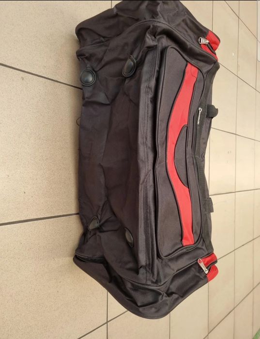 Czerwono-czarna Torba 120litr