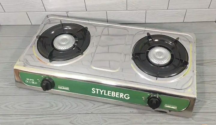 Таганок/настольная газовая плита/Styleberg 2 конфорки/балонный газ/