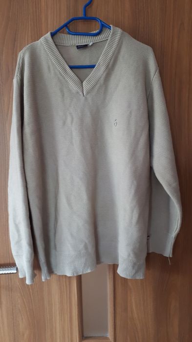 Beżowy sweter męski Polo sport Ralph Laurent m/l