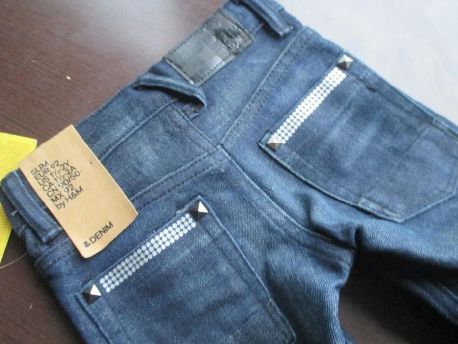 Nowe z metką -H&M - jeansy r 92