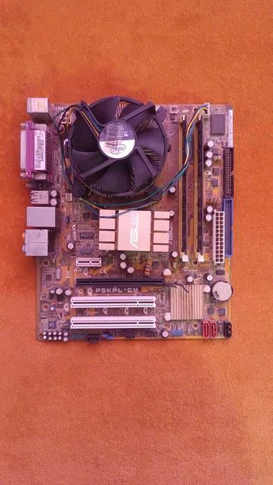 Материнська плата ASUS P5KPL-CM + Core 2 Quad Q6600 + 4GB RAM + Кулер