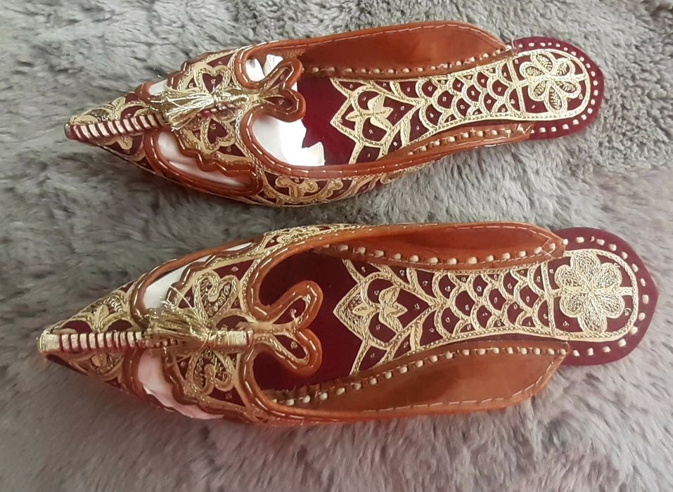 Восточные тапочки из натуральной кожи
