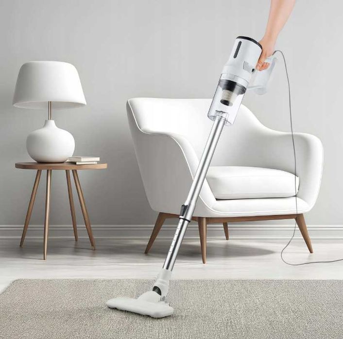 Nowy ODKURZACZ PIONOWY Bezworkowy Przewodowy Ręczny Hepa 600w (GRATIS)