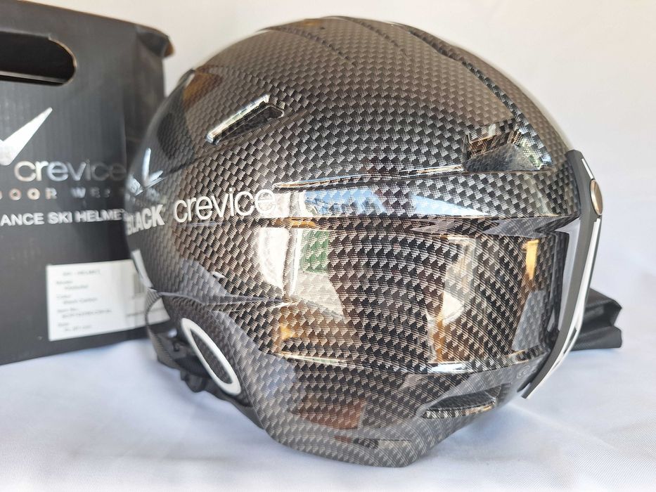 Kask narciarski Black Crevice Kitzbuhel Shiny Black Carbon XL 61cm