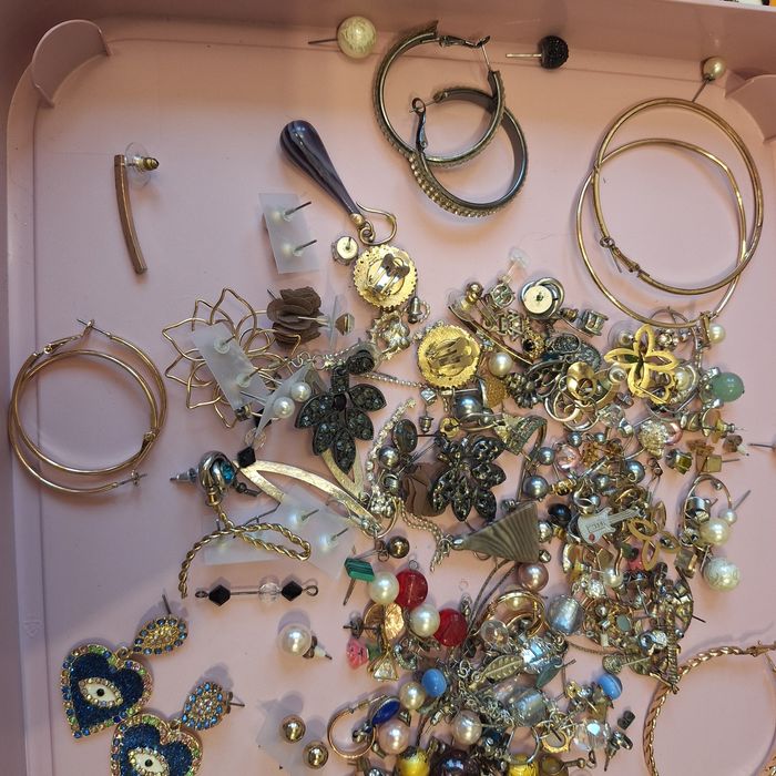 Kolczyki duży zestaw różnych kolczyków tous