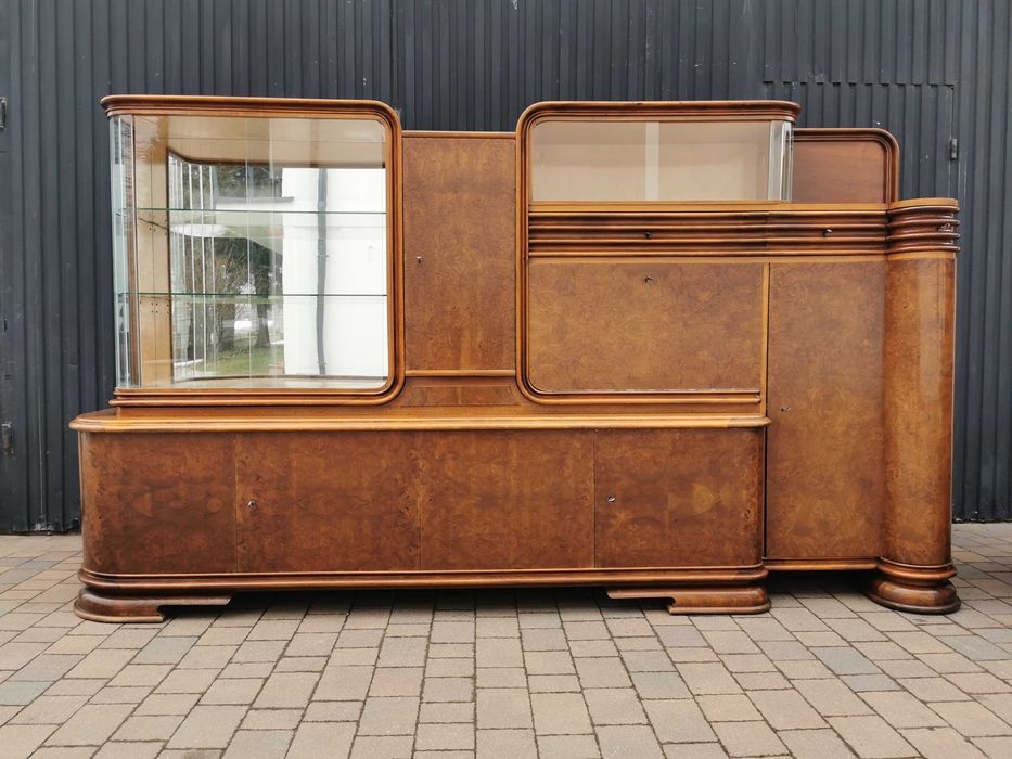 Zestaw ART DECO. Kredens, bufet + sofa, kanapa - lata 30 XXw., RETRO