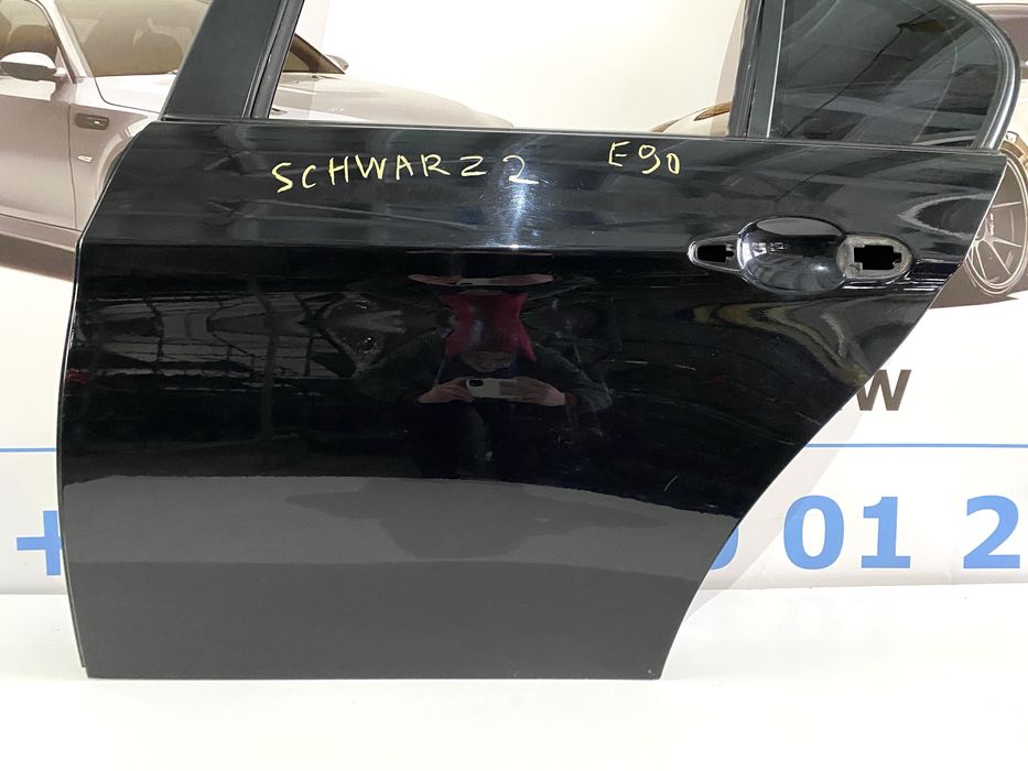 BMW E90 E91 Задня Ліва Дверь Седан 668 Schwarz 2 Чорні Двері Е90
