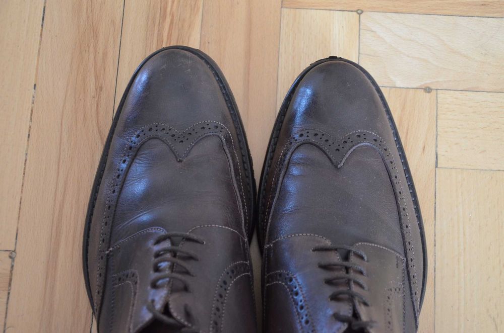 Buty brogsy wizytowe Florsheim 44 wkł.29,5 całe ze skóry Made in Italy
