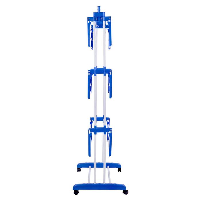 Багатоярусна сушарка для білизни до 50 кг (172х73х64) Garment Rack With Wheels, Блакитний / Підлогова вішалка