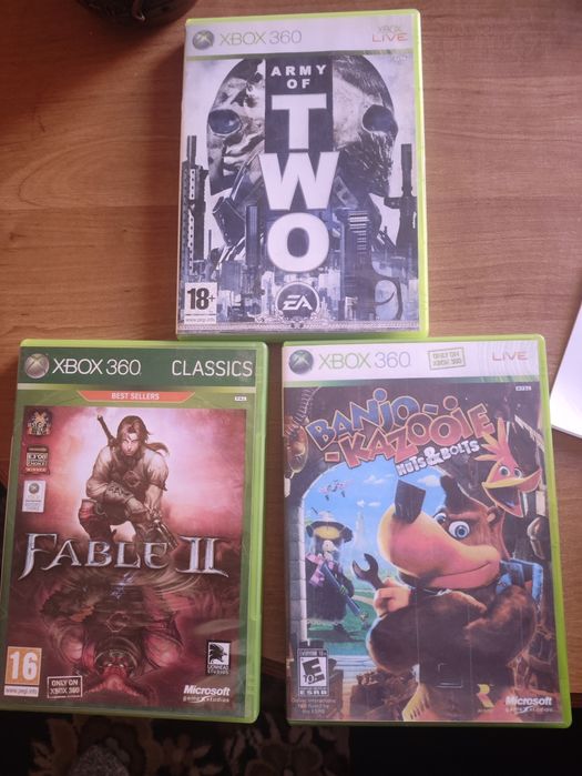 Trzy gry Xbox 360