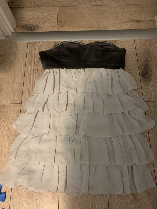 Sylwestrowa Sukienka szara Orsay