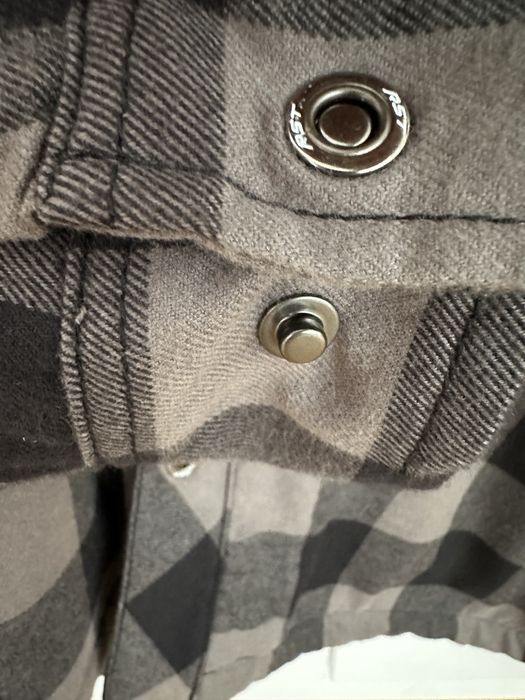 Casaco / camisa motard lumberjack RST xadrez preto e cinzento