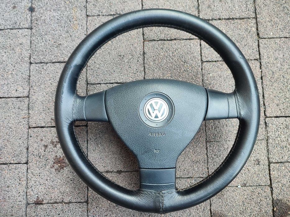 Kierownica Trójramienna Skóra VW Golf 5 V VW Passat B6