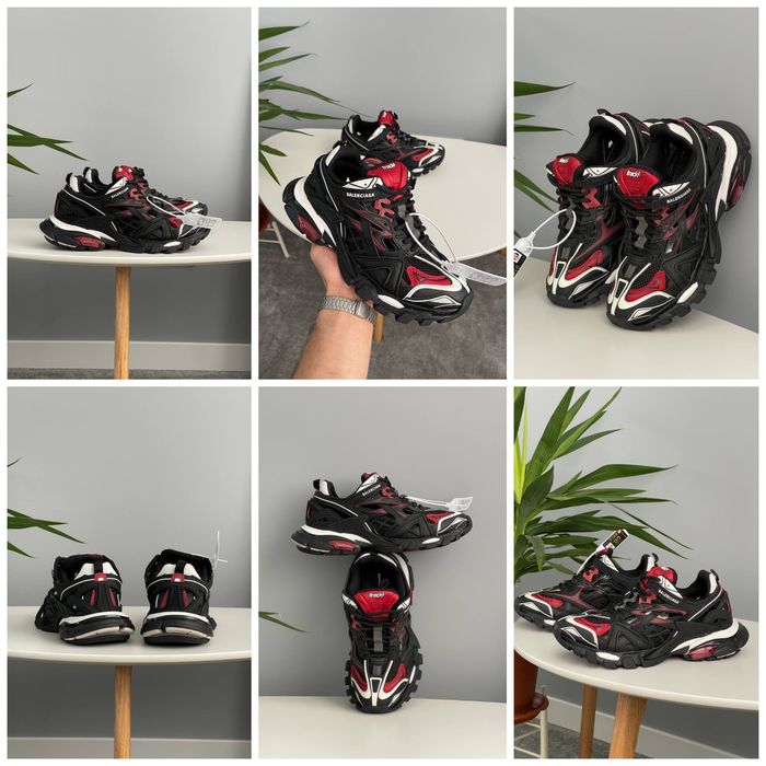 р36-41 Кросівки Balenciaga Track 2 Black White Red Grey
