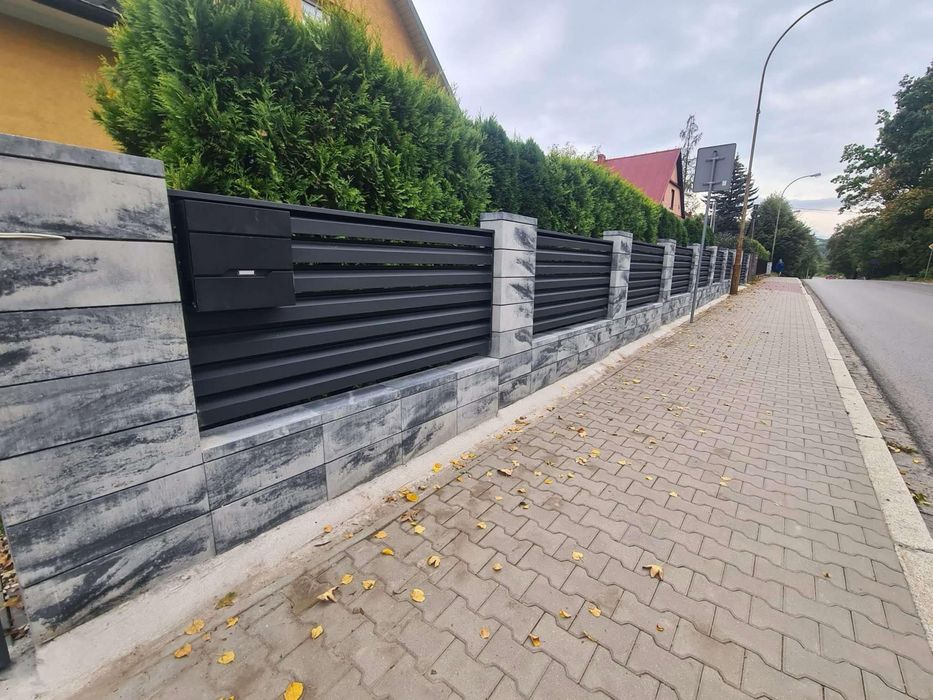 Nowoczesny panel ogrodzeniowe typ żaluzja z blachy powlekanej 2,5x1,25