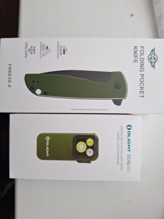 Набір джентльмена. Ліхтар та ніж Olight