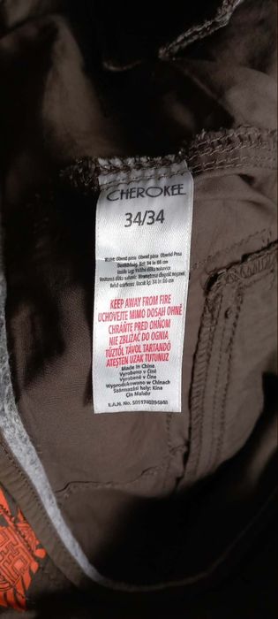 Szare spodnie męskie cargo,Cherokee,r.L