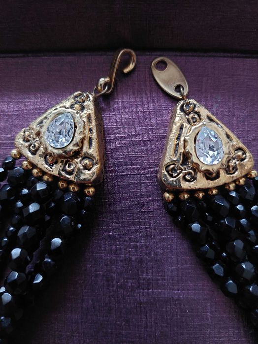 Colar pedras naturais pretas