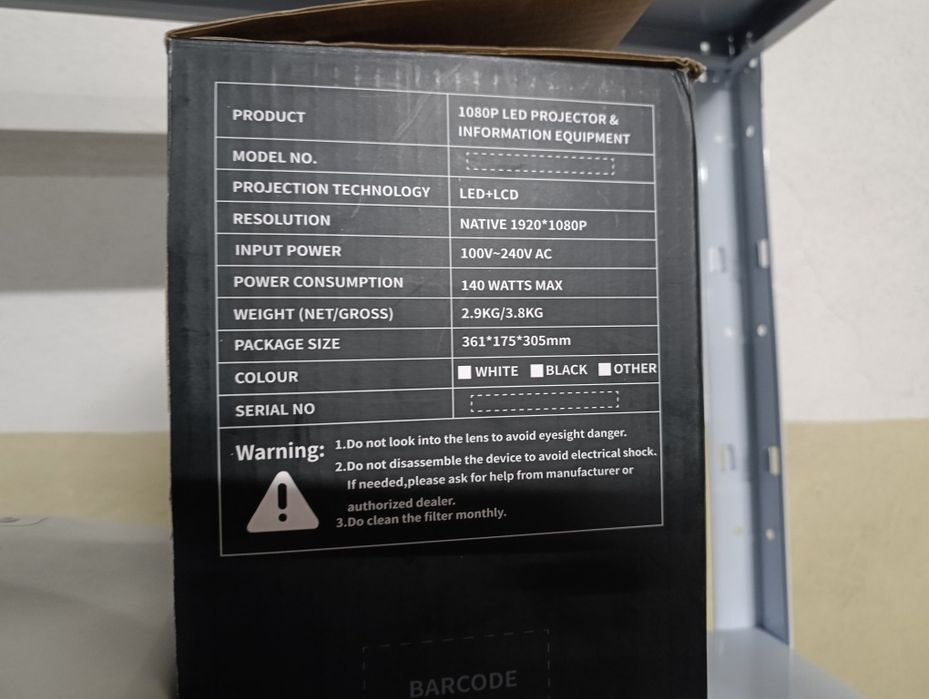 Projetor Novo em Caixa