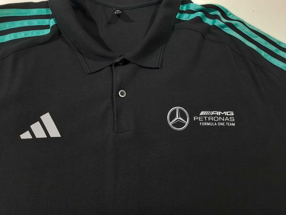 Футболка поло спортивная Mercedes-Benz Formula One 1 Racing Adidas 3XL