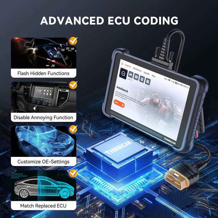 ThinkCar ThinkScan 689 Máquina Diagnóstico OBD + 35 Funções (NOVO)