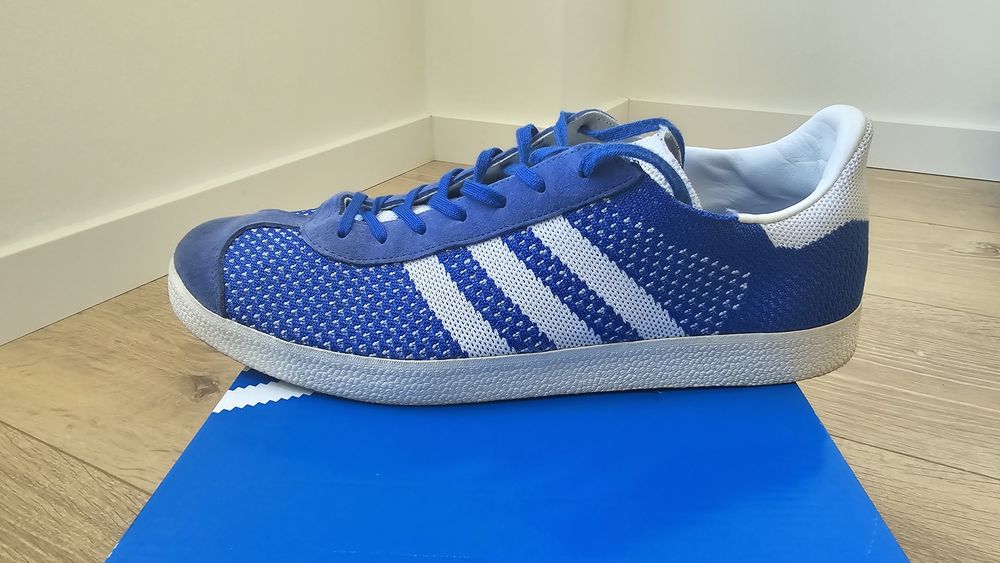 ADIDAS Gazelle Primeknit 46 2/3 Azul/Branco