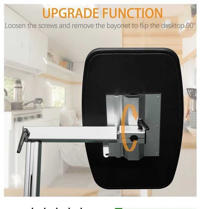 Noga stołu do kampera obrotowa