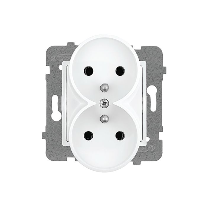 Gniazdo podwojne z uziemieniem polmark rosa