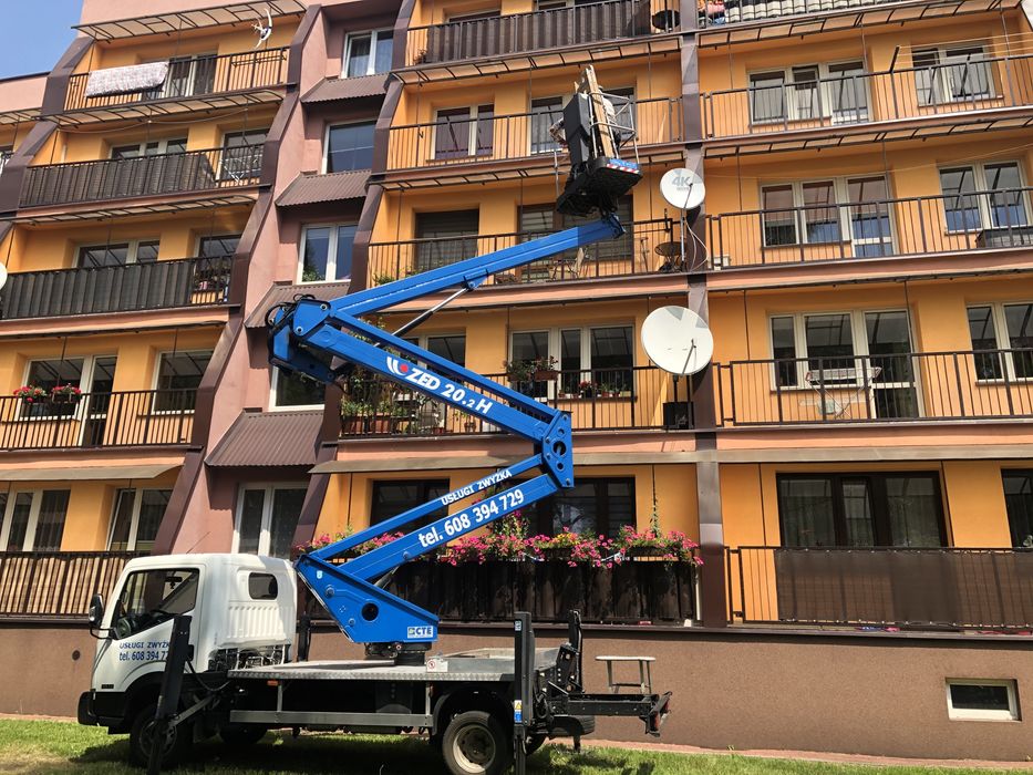 Zwyżka wynajem WYCINKA DRZEW usługi HDS  zwyżka podnośnik 21 Myszków