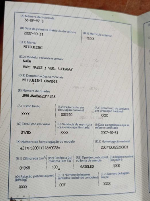 Mitsubishi Grandis 7 Lugares