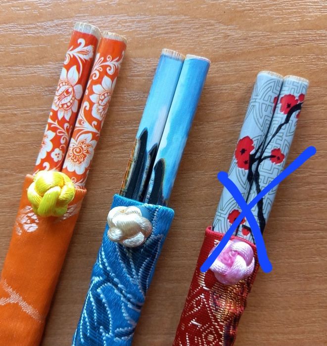 bambusowe PAŁECZKI sushi i nie tylko, etui jedwab sztuczny