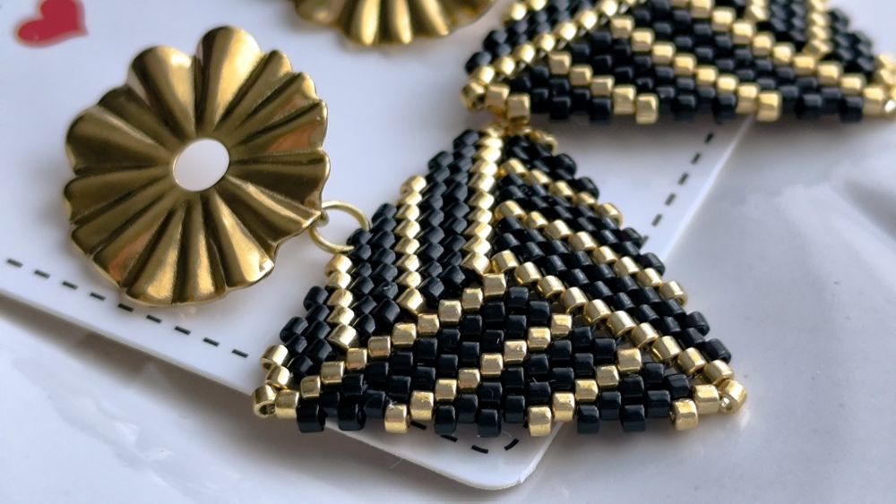 Kolczyki z koralików luksusowe