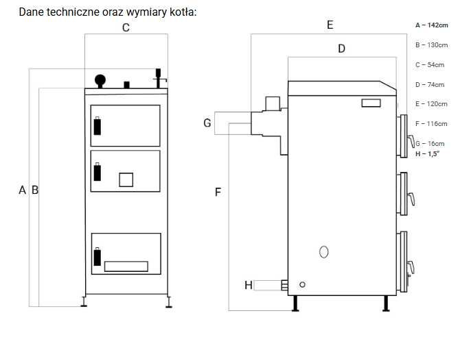 Kocioł, piec, kotły na węgiel UNIEKO PLUS 27kW. Producent! Gwarancja!