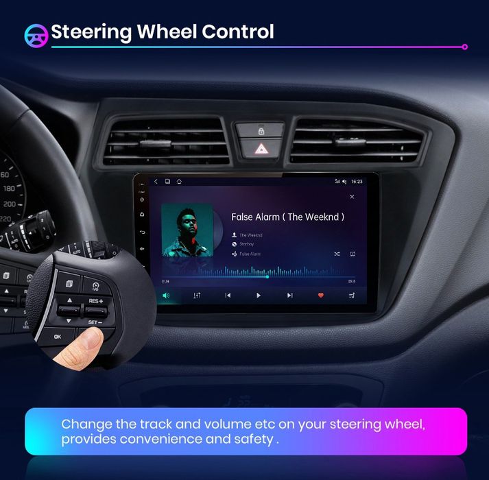 Rádio 9" android 2/32GB Hyundai I20 de 2014-19 WIFI GPS Bluetooth NOVO