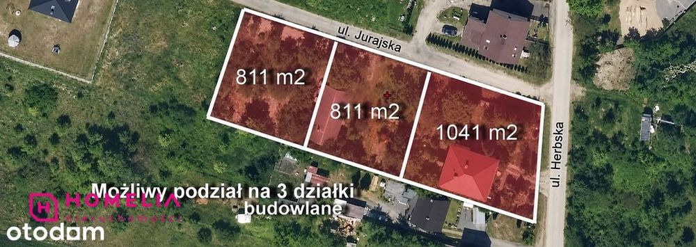 Tutaj wydzielisz 3 mniejsze działki budowlane