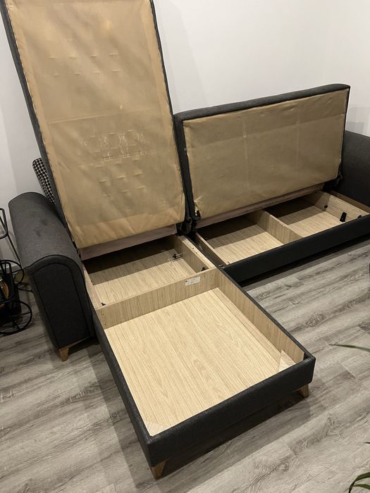 Sofa chaise longue com arrumação