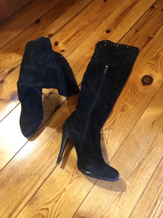 Ботфорты зима с камнями