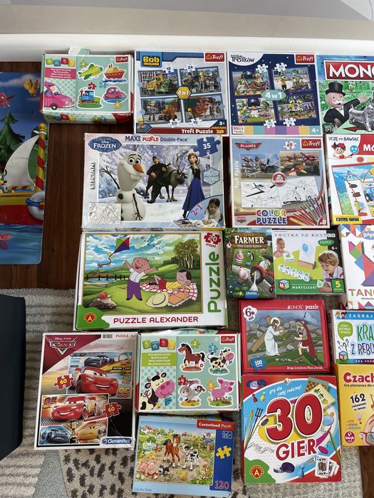 Gry planszowe, puzzle dla dzieci