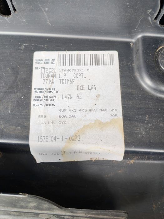 Vw Touran 1.9 S TDi Pd 105