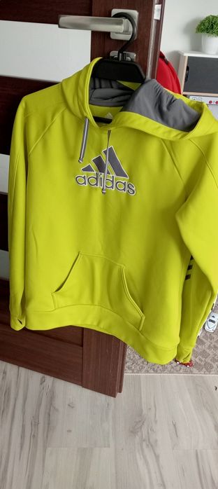 Bluza z kapturem damska Adidas, neon, żółta, roz. 38 (M)